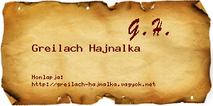 Greilach Hajnalka névjegykártya